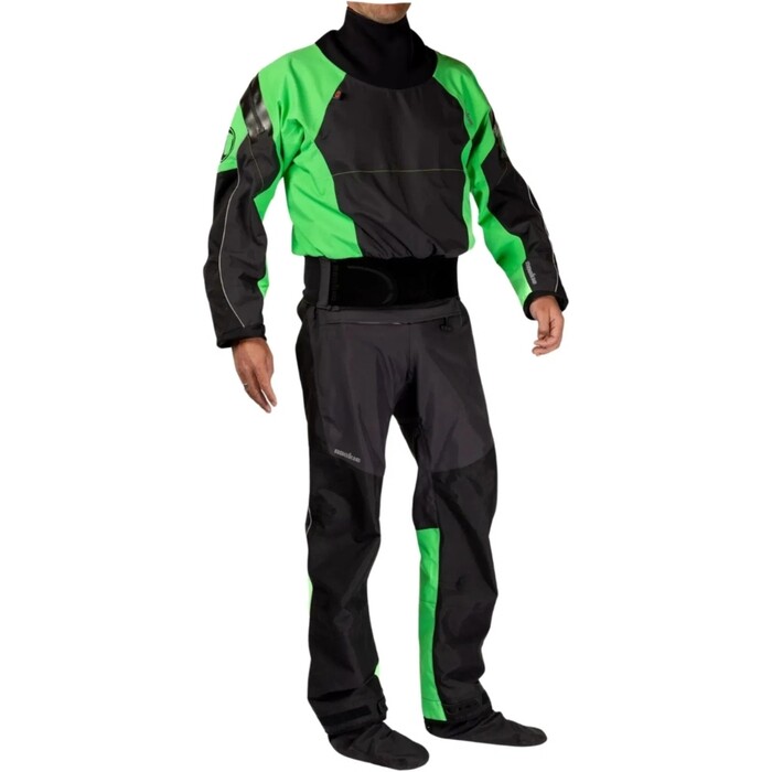 2024 Nookie Fusion Latex Drysuit And Free Underfleece DR50200102 - Black / Green